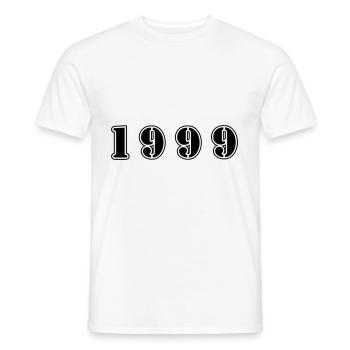 Anniversaire 1999 - T-shirt homme - blanc - Devant - AI Model Male 178 dark (178cm)