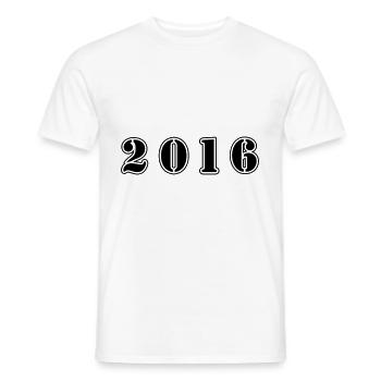 2016 year birthday - Men's T-Shirt - white - Front - AI Model Male 178 dark (178cm)