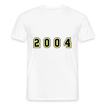2004 Jahr Zahl - Männer T-Shirt - Weiß - Vorne - AI Model Male 178 dark (178cm)