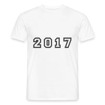 2017 Jahr Zahl - Männer T-Shirt - Weiß - Vorne - AI Model Male 178 dark (178cm)