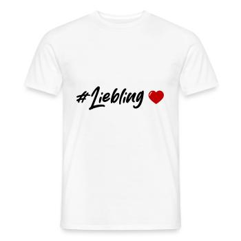 Liebling Herz - Männer T-Shirt - Weiß - Vorne - AI Model Male 178 dark (178cm)