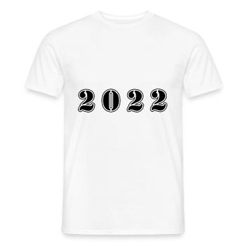 2022 Jahr Geburtstag - Männer T-Shirt - Weiß - Vorne - AI Model Male 178 dark (178cm)