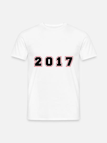 2017 Year Number - Men's T-Shirt - white