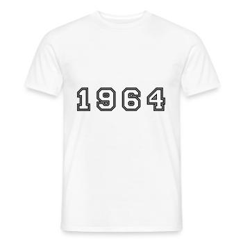 1964 Year Number - Men's T-Shirt - white - Front - AI Model Male 178 dark (178cm)