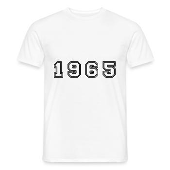1965 Year Number - Men's T-Shirt - white - Front - AI Model Male 178 dark (178cm)