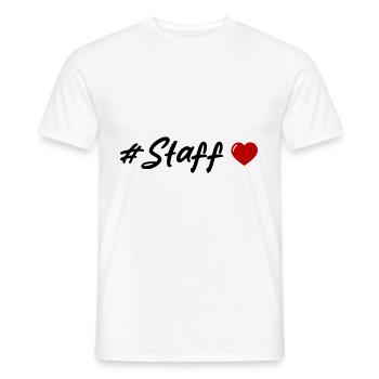 Staff Heart - Men's T-Shirt - white - Front - AI Model Male 178 dark (178cm)