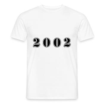 Anniversaire 2002 - T-shirt homme - blanc - Devant - AI Model Male 178 dark (178cm)