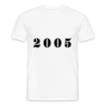 2005 year birthday - Men's T-Shirt - white - Front - AI Model Male 178 dark (178cm)