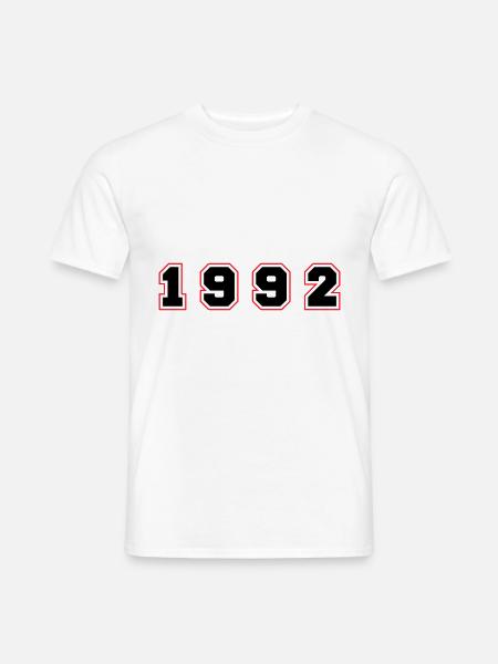 1992 Year Number - Men's T-Shirt - white