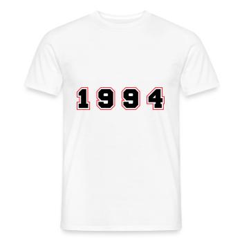 1994 Year Number - Men's T-Shirt - white - Front - AI Model Male 178 dark (178cm)