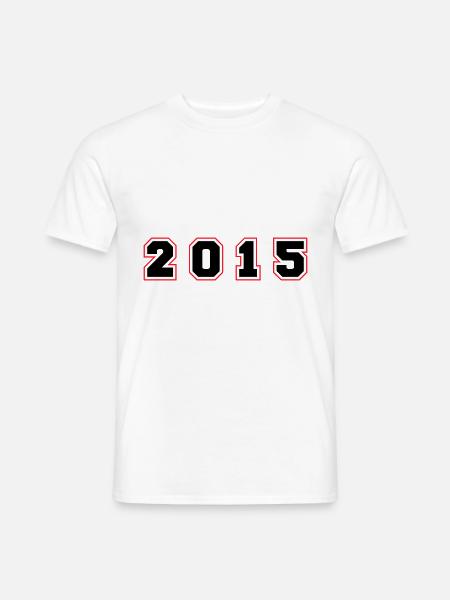 2015 Year Number - Men's T-Shirt - white
