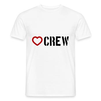 Crew Heart - Men's T-Shirt - white - Front - AI Model Male 178 dark (178cm)