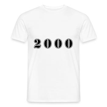 2000 Jahr Geburtstag - Männer T-Shirt - Weiß - Vorne - AI Model Male 178 dark (178cm)
