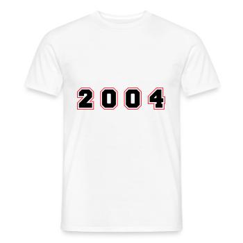 2004 Jahr Zahl - Männer T-Shirt - Weiß - Vorne - AI Model Male 178 dark (178cm)