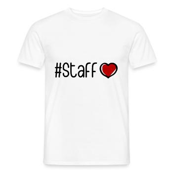 Staff Heart - Men's T-Shirt - white - Front - AI Model Male 178 dark (178cm)