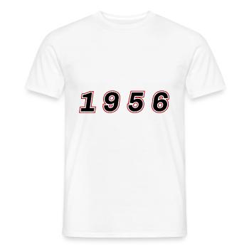 1956 Year Number - Men's T-Shirt - white - Front - AI Model Male 178 dark (178cm)
