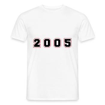 2005 Jahr Zahl - Männer T-Shirt - Weiß - Vorne - AI Model Male 178 dark (178cm)