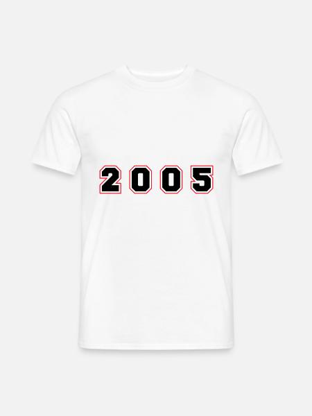 2005 Year Number - Men's T-Shirt - white
