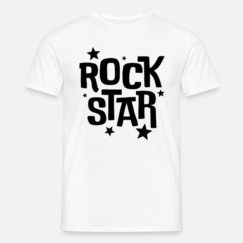 Rock Star - Männer T-Shirt - Weiß