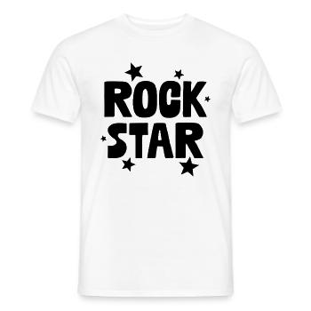 Rock Star - Men's T-Shirt - white - Front - AI Model Male 178 dark (178cm)