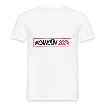 Cancún 2024 - T-shirt homme - blanc - Devant - AI Model Male 178 dark (178cm)