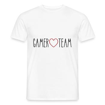 Cœur de l’équipe des joueurs - T-shirt homme - blanc - Devant - AI Model Male 178 dark (178cm)