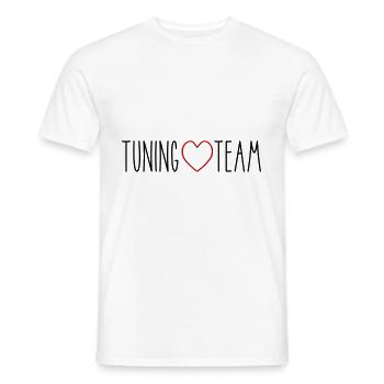 Tuning Team Heart - T-shirt homme - blanc - Devant - AI Model Male 178 dark (178cm)