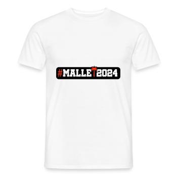 Malle 2024 - Männer T-Shirt - Weiß - Vorne - AI Model Male 178 dark (178cm)