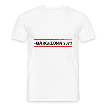 Barcelona 2023 - Männer T-Shirt - Weiß - Vorne - AI Model Male 178 dark (178cm)