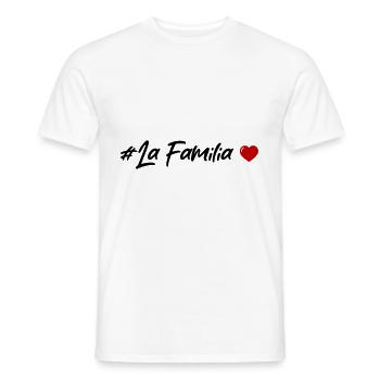 La Familia Herz - Männer T-Shirt - Weiß - Vorne - AI Model Male 178 dark (178cm)