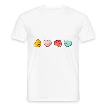 Coeurs Amour Comic Amour - T-shirt homme - blanc - Devant - AI Model Male 178 dark (178cm)