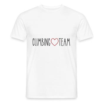 Cœur de l’équipe d’escalade - T-shirt homme - blanc - Devant - AI Model Male 178 dark (178cm)