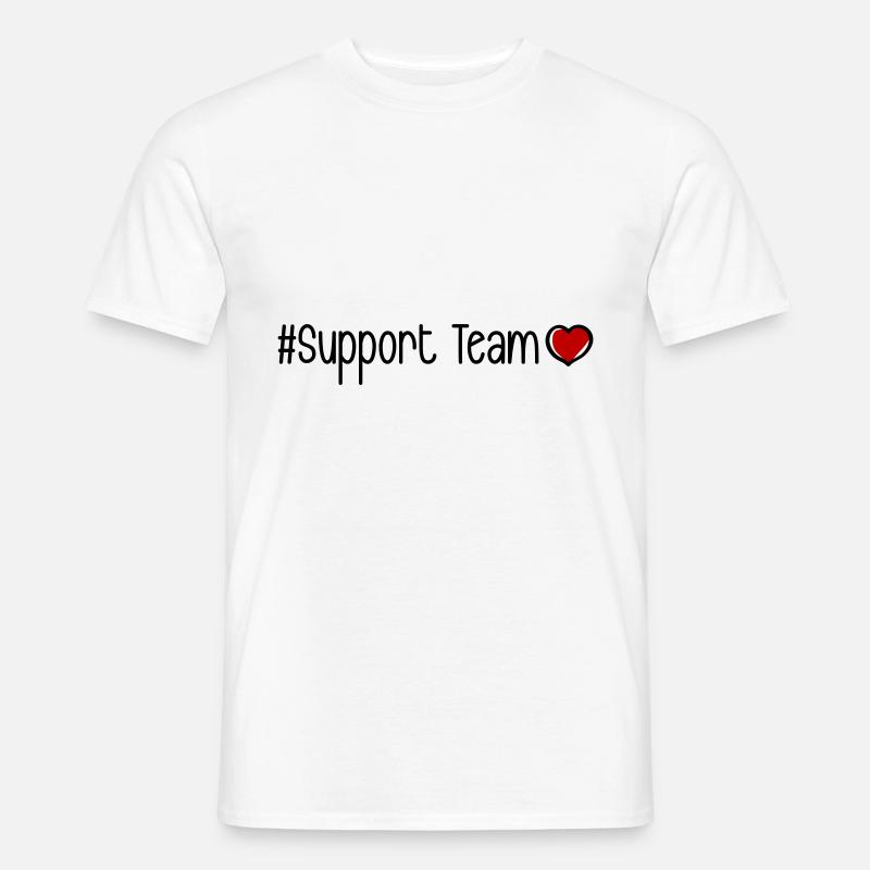 Support Team Herz - Männer T-Shirt - Weiß
