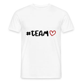 Coeur d'équipe - T-shirt homme - blanc - Devant - AI Model Male 178 dark (178cm)