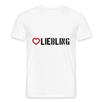 Liebling Herz - Männer T-Shirt - Weiß - Vorne - AI Model Male 178 dark (178cm)