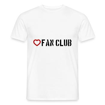 Coeur du Fan Club - T-shirt homme - blanc - Devant - AI Model Male 178 dark (178cm)