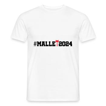 Malle 2024 - Männer T-Shirt - Weiß - Vorne - AI Model Male 178 dark (178cm)