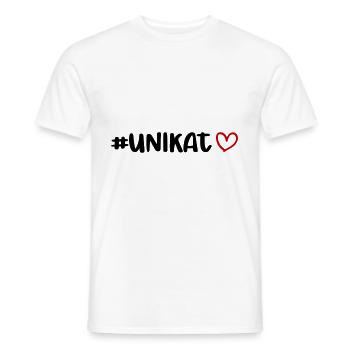 Unikat Herz - Männer T-Shirt - Weiß - Vorne - AI Model Male 178 dark (178cm)