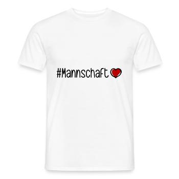 Mannschaft Herz - Männer T-Shirt - Weiß - Vorne - AI Model Male 178 dark (178cm)