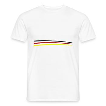 Deutschland Fahne Linie - Männer T-Shirt - Weiß - Vorne - AI Model Male 178 dark (178cm)