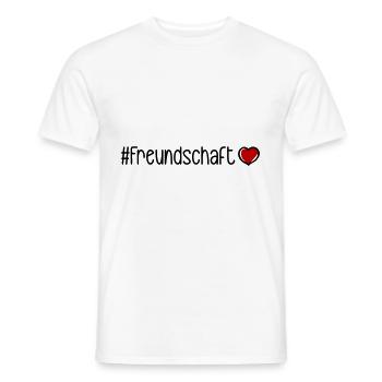 Cœur d’amitié - T-shirt homme - blanc - Devant - AI Model Male 178 dark (178cm)