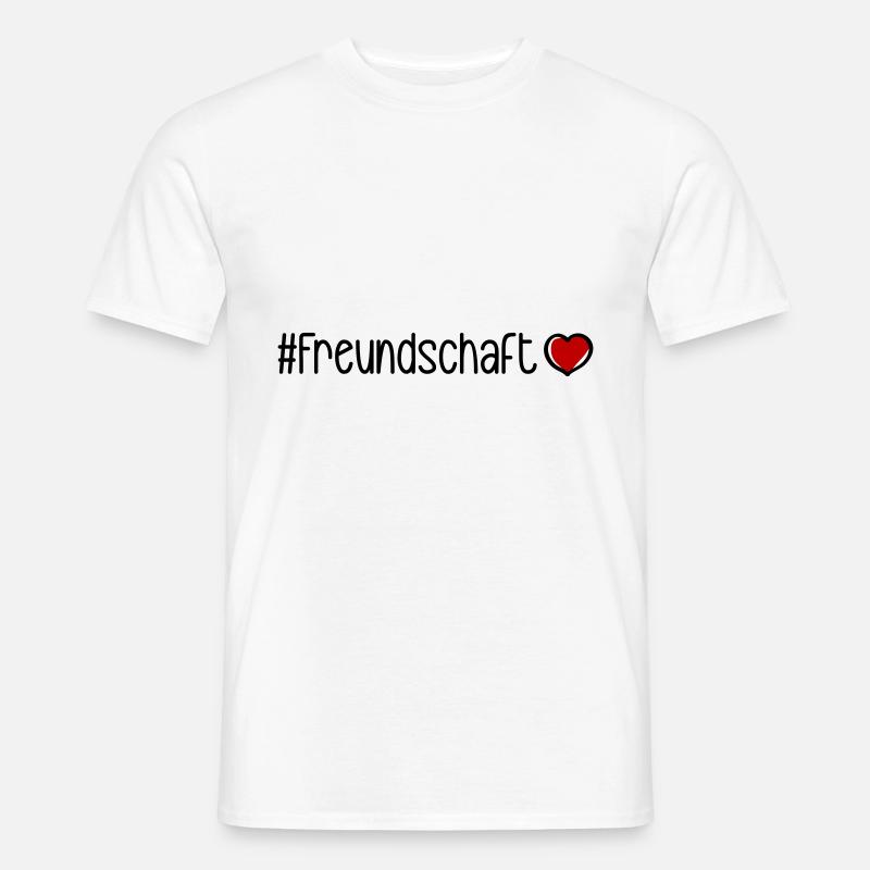 Freundschaft Herz - Männer T-Shirt - Weiß