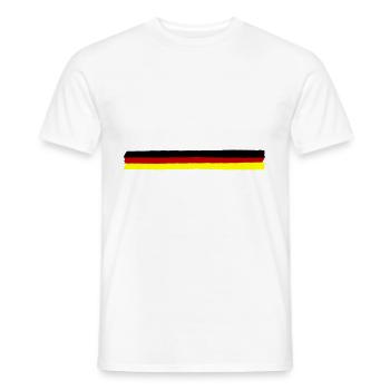 Deutschland Flagge Symbol Linie - Männer T-Shirt - Weiß - Vorne - AI Model Male 178 dark (178cm)
