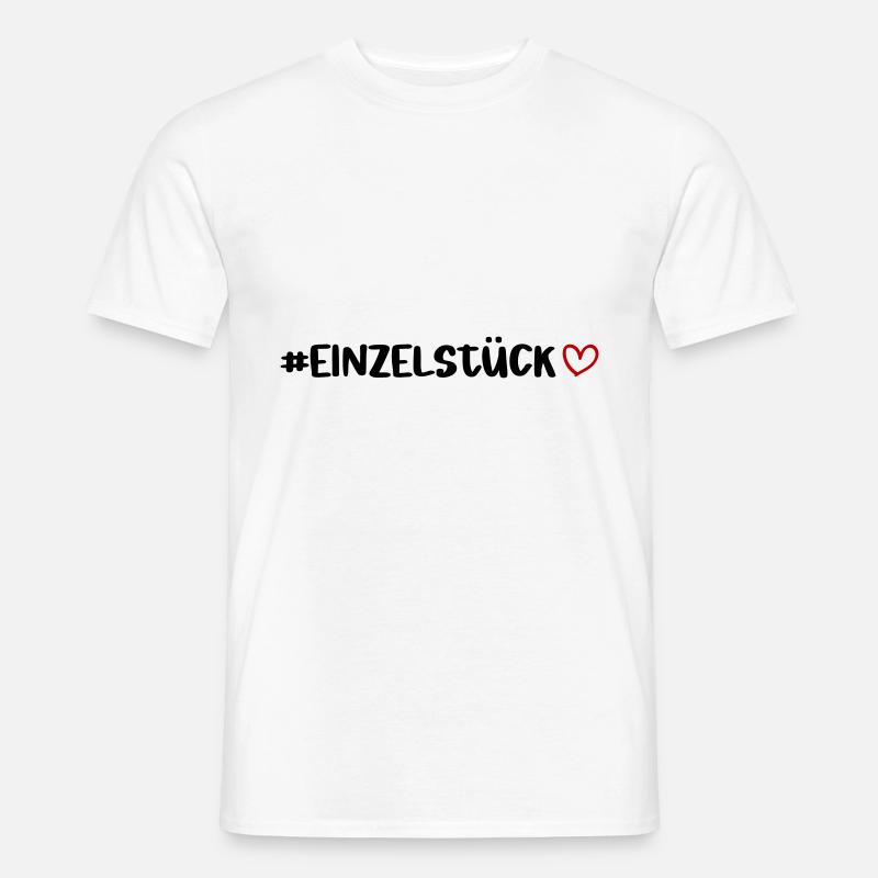 Einzelstück Herz - Männer T-Shirt - Weiß
