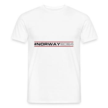 Norwegen 2024 - Männer T-Shirt - Weiß - Vorne - AI Model Male 178 dark (178cm)