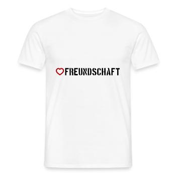 Cœur d’amitié - T-shirt homme - blanc - Devant - AI Model Male 178 dark (178cm)
