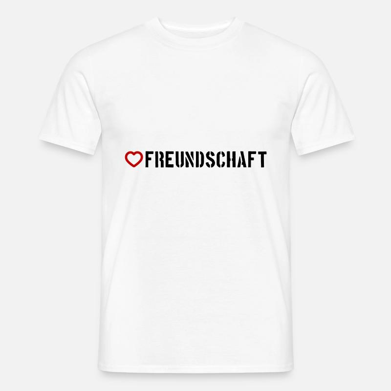 Freundschaft Herz - Männer T-Shirt - Weiß