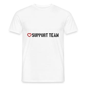 Support Team Herz - Männer T-Shirt - Weiß - Vorne - AI Model Male 178 dark (178cm)