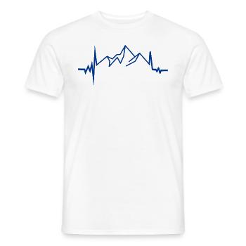 Montagnes Battement de Coeur Montagne - T-shirt homme - blanc - Devant - AI Model Male 178 dark (178cm)