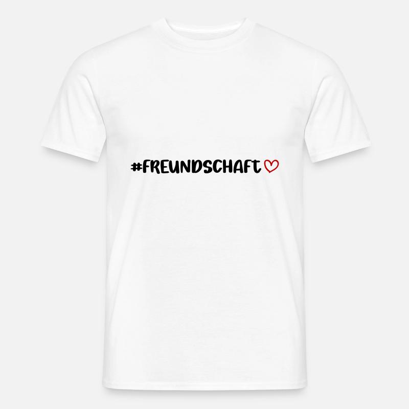 Freundschaft Herz - Männer T-Shirt - Weiß